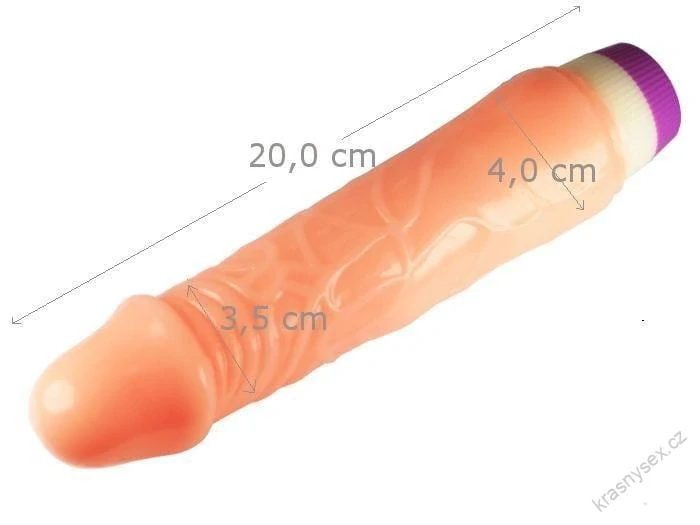 FASCINUJÍCÍ PŘÍJEMNÝ A POHODLNÝ VIBRÁTOR 20 CM