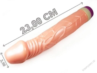 VELMI OBLÍBENÝ VĚTŠÍ VIBRÁTOR 23 CM